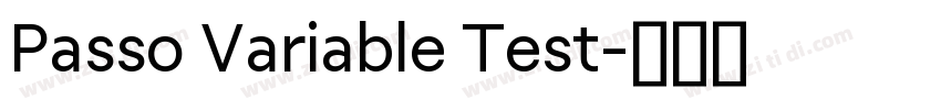 Passo Variable Test字体转换 Passo Variable Test字体转换